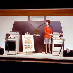 Negative - Malleys' Stoves Window Display, Gas & Fuel Corporation, Melbourne, 1972