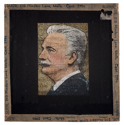 Lantern Slide - Universal Opportunity League, Male Portrait
