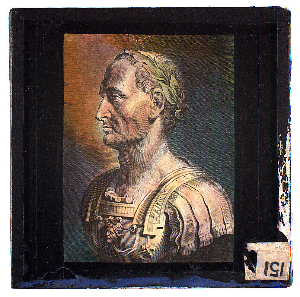 Lantern Slide - Portrait of Julius Caesar