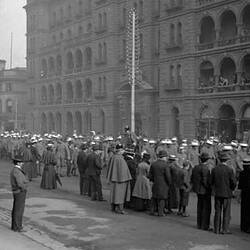 Glass Stereograph Negative - Federation Celebrations, NSW Bushmen, by G.H. Myers, Melbourne, Victoria, 1901