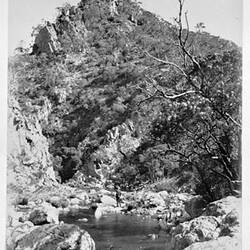 Photograph - 'The Pyramid', by A.J. Campbell, Werribee Gorge, Victoria, Nov 1895