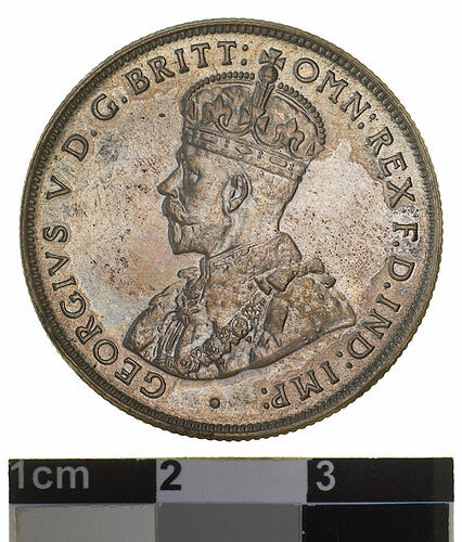 Proof Coin - Florin (2 Shillings), Australia, 1936, photographed by Museums Victoria