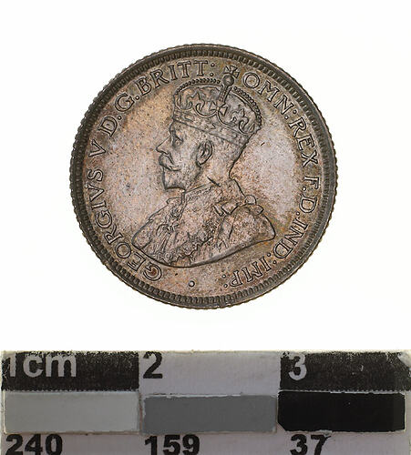 Coin - Sixpence, Australia, 1920, photographed by Museums Victoria