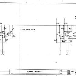 Schematic Diagram - CSIRAC Computer, 'Chain Output', C22577, 1948-1955