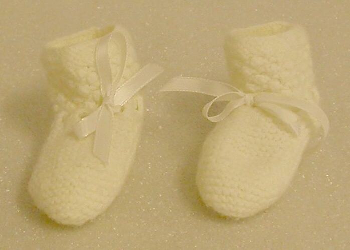 Pair of Booties - White
