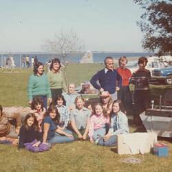Digital Photograph - Family Picnic with Spit Roast, Greenvale, 1978