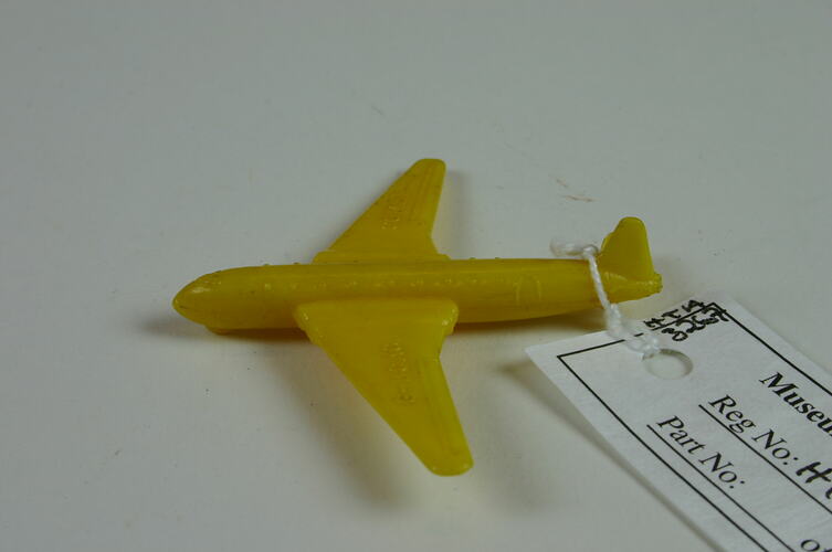 Toy Aeroplane - G-BOAC Comet, Plastic, Yellow, circa 1950s