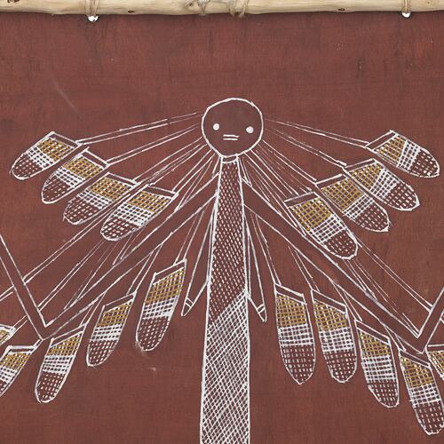 Indigenous bark painting