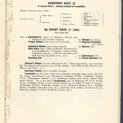 Catalogue-Annual New Zealand Thoroughbred Yealing Sales. 24 Jan 1928