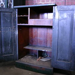 Cupboard, 2-Door, Green, 5 Shelves