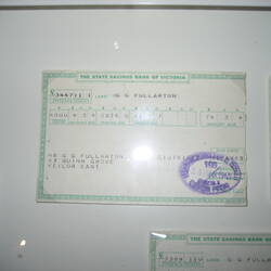 Receipt - Mortgage Loan Payment, State Savings Bank of Victoria, Mr Graeme Fullarton, Mar 1965