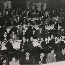 Photograph - Kodak Australasia Pty Ltd, Dinner for Returned World War II Personnel, Groups Seated at Tables, Sydney, New South Wales, 1946-1947