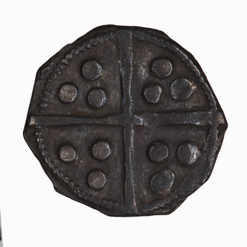 Coin, round, long cross pattee; legend removed by clipping.
