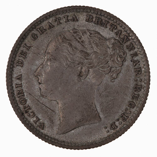 Coin - Shilling, Queen Victoria Great Britain, 1887 (Obverse)
