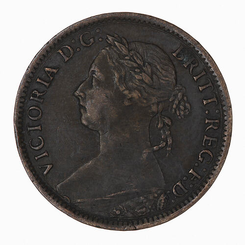 Coin - Farthing, Queen Victoria, Great Britain, 1883