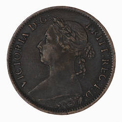 Coin - Farthing, Queen Victoria, Great Britain, 1883 (Obverse)