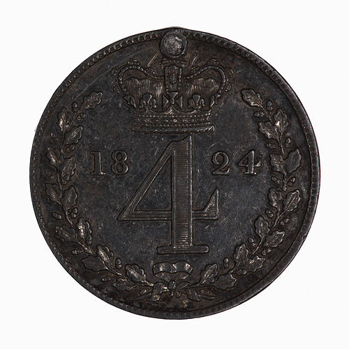 Coin - Groat, George IV, Great Britain, 1824 (Reverse)