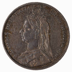 Coin - Shilling, Queen Victoria, Great Britain, 1891 (Obverse)