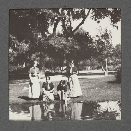 Digital Image - World War I, Four Women at Waters Edge, Egypt, 1915-1917