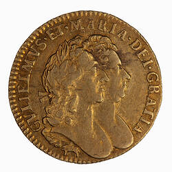 Coin - Half-Guinea, William and Mary, Great Britain, 1691 (Obverse)