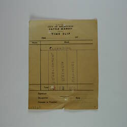 Leaflet - Time Slip, Newmarket Saleyards, Newmarket, 1970-1979