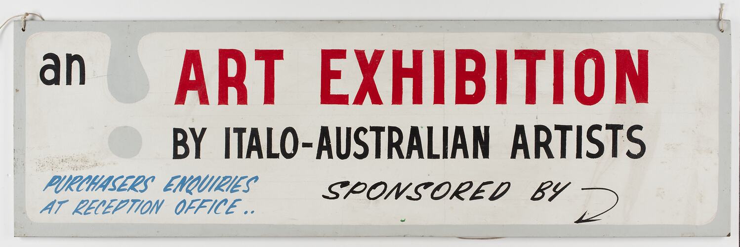 Sign - Italo-Australian Artists Exhibition, circa 1962