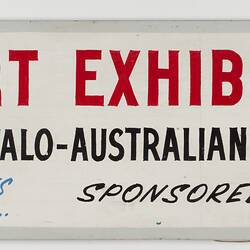 Sign - Italo-Australian Artists Exhibition, circa 1962