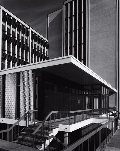 Photograph - Kodak Australasia Pty Ltd, Exterior View of Front Entrance to Building 8, Head Office & Sales & Marketing at the Kodak Factory, Coburg, 1964