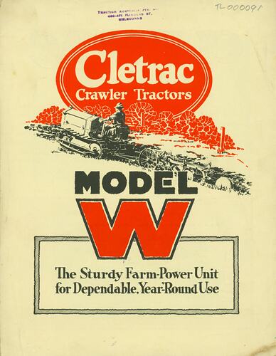 Cletrac Model W Crawler Tractor