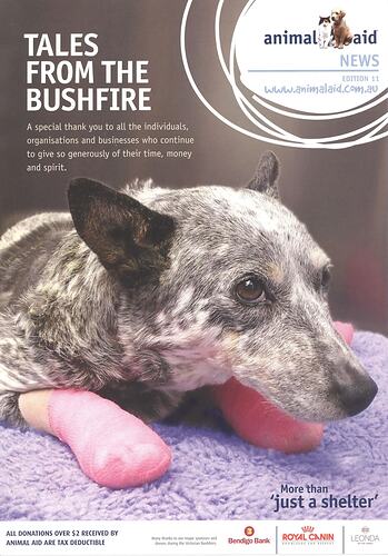 Pamphlet - 'Tales from the Bushfire', A Divsion of the Victorian Animal Aid Trust, Edition 11, Victoria, Australia, 2009