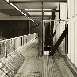 Photograph - Decking of Aerial Link to Convention Centre, Exhibition Building, Melbourne, 1977