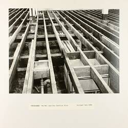 Photograph - Programme '84, Timber Floor Replacement in the Great Hall, Royal Exhibition Buildings, 3 Oct 1984