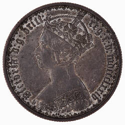 Coin - Florin, Queen Victoria, Great Britain, 1874 (Obverse)