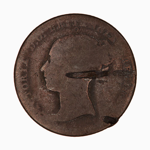 Coin - Groat, Queen Victoria, Great Britain, 1845 (Obverse)