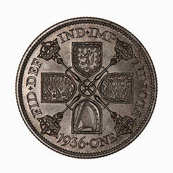 Coin - Florin (2 Shillings), George V, Great Britain, 1936 (Reverse)