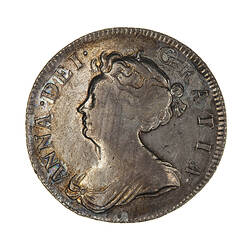 Coin - 1 Shilling, Queen Anne, England, Great Britain, 1707 (Obverse)