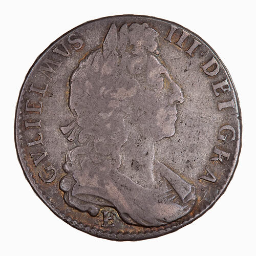 Coin - Halfcrown, William III, Great Britain, 1697 (Obverse)