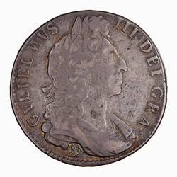 Coin - Halfcrown, William III, Great Britain, 1697 (Obverse)