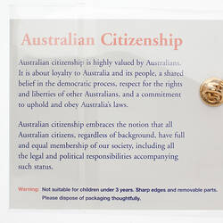 Australian Citizenship Badge, 2003
