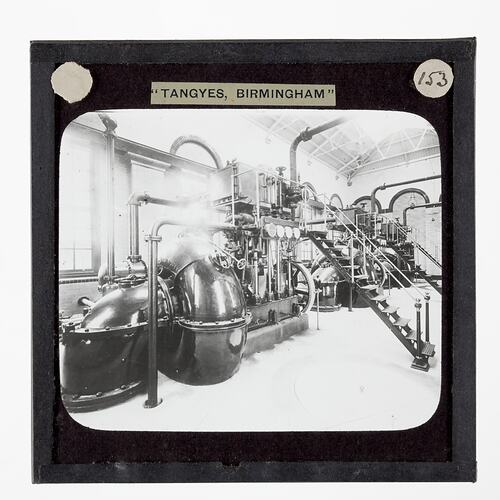 Lantern Slide - Tangyes Ltd, Steam Sewerage Pumping Plant, circa 1910