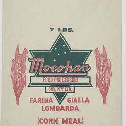 Bag - Mocopan Food Processing Co, Corn Meal, 7 lbs, 1950s-1970s
