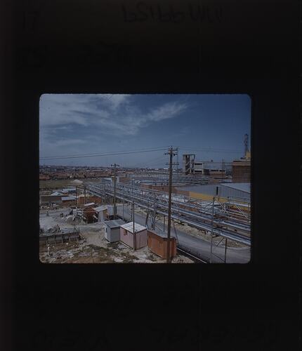 Slide - Kodak, General View Service Pipe Work, Coburg, 1958