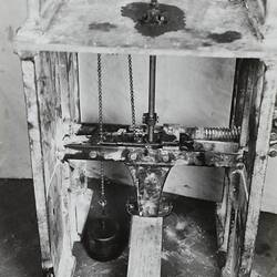 Photograph - Schumacher Mill Furnishing Works, Detail of a Machine, Port Melbourne, Victoria, circa 1940s