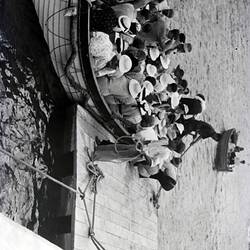 Negative - Group of Tourists on Boat, Pacific Islands, circa 1930s
