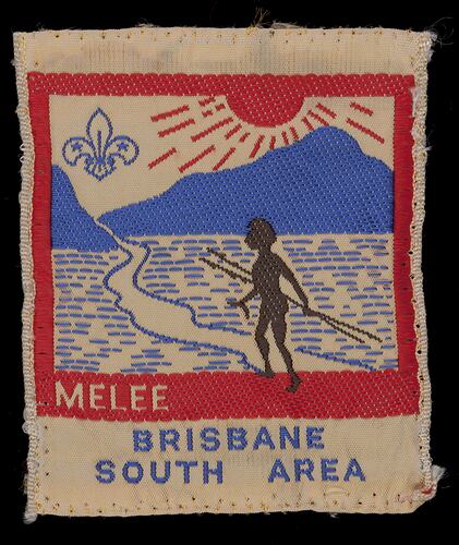 Badge - Australian Boys Scout Association, Melee, Brisbane South Area, Queensland, circa 1960s-1990s