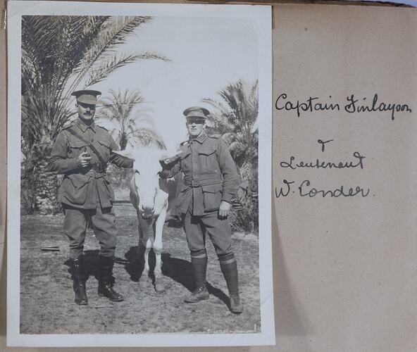 'Captain Finlayson & Lieutenant W. Conder', Egypt, Captain Edward Albert McKenna, World War I, 1914-1915