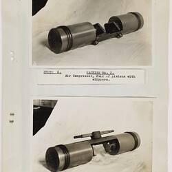 Photograph - Crankless Engines (Australia) Pty Ltd, Pair of Pistons for Air Compressor, Fitzroy, Victoria, 1921
