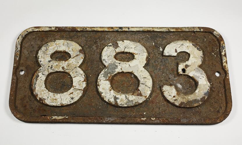 Locomotive Number Plate - '883'