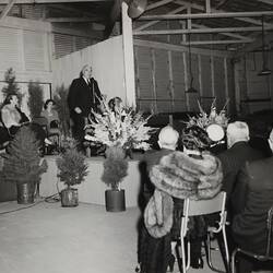 Photograph - H.V. McKay Massey Harris, Sir Robert Menzies Opening Sunshine Historical Exhibition, Sunshine, Victoria, Mar 1954