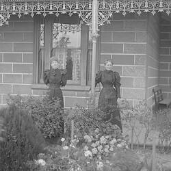 Glass Negative - Misses Hanchettes, Northcote, Victoria, Jan 1895
